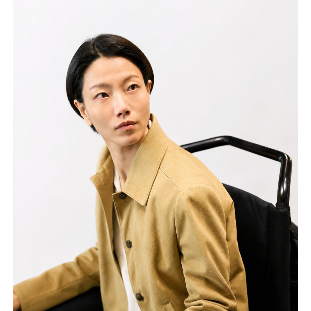 Kim Shin rock Colony 2026 Suede Leather Jacket | America Suits